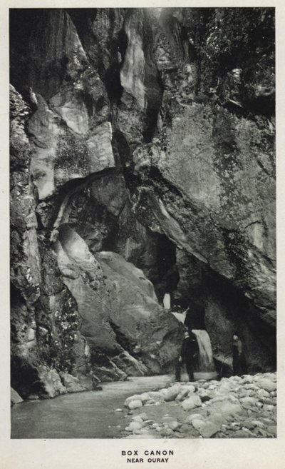 Canyons of Colorado: Box Canon, Near Ouray (b/w photo) 作者 威廉·亨利·杰克逊