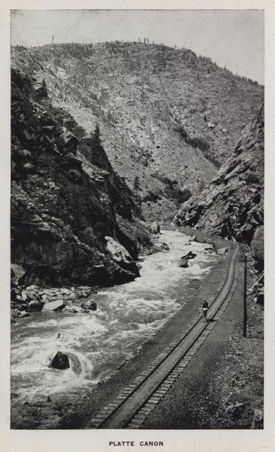 Canyons of Colorado: Platte Canon (b/w photo) 作者 威廉·亨利·杰克逊