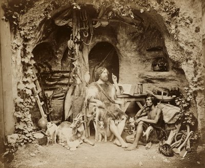 Robinson Crusoe，c.1856（来自玻璃底片的蛋白银印花） 作者 威廉·亨利·莱克·普莱斯