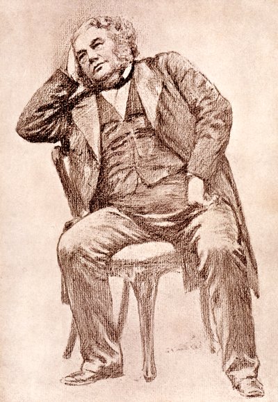 马克·柠檬（Mark Lemon），《打孔杂志》（Punch）的19世纪编辑，1909年。 作者 威廉·亨利·马格森