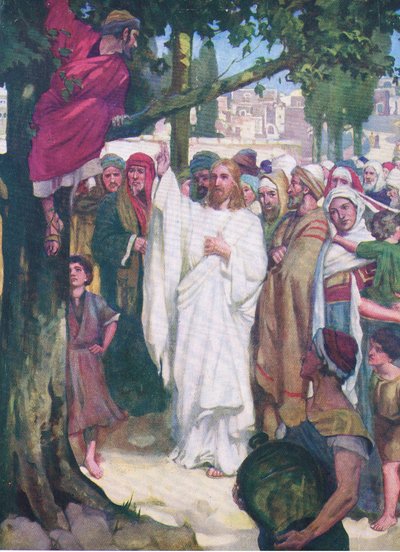 Zacchaeus，来自The Thomas Picture Book，由Thomas Nelson出版，1950年 作者 威廉·亨利·马格森