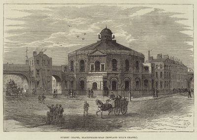 Surrey Chapel，Blackfriars-Road，Rowland Hill&39;s Chapel 作者 威廉·亨利·派克