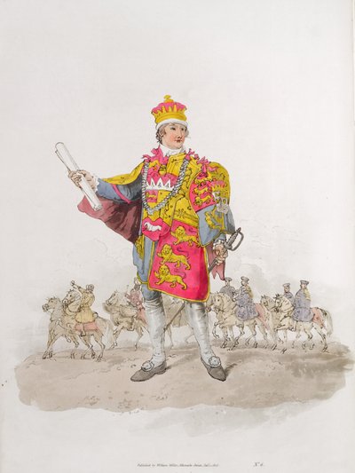 先驱，来自“英国服饰”，由威廉米勒出版，1805年 作者 威廉·亨利·佩恩