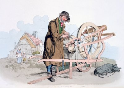 Knife Grinder，来自“英国服饰”，由William Miller出版，1805年 作者 威廉·亨利·佩恩