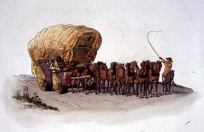 马车，来自《大不列颠的服装》，由威廉-米勒出版 作者 威廉·亨利·佩恩