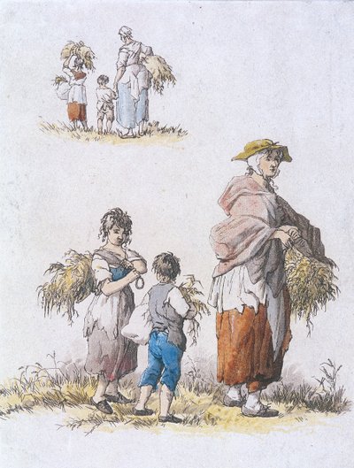 拾荒的妇女和儿童，省级人物，1802年 作者 约翰·希尔