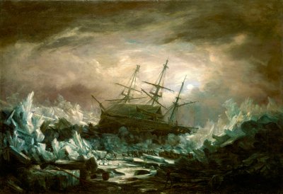 1837 年夏，英国皇家海军 "恐怖 "号船长巴克在北极地区的危险处境 作者 威廉·亨利·史密斯