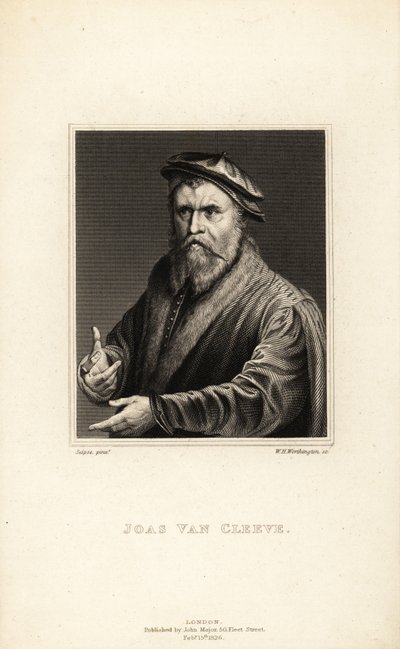 Joos van Cleve 的肖像，活跃于安特卫普的画家，大约 1485-1540 年 作者 威廉·亨利·沃辛顿