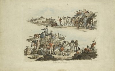 Camp Scenes，1803（彩色蚀刻） 作者 佩恩之后的威廉·亨利