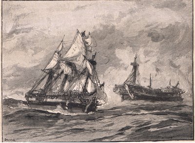 Arethusa和Belle Poule公元1778年 作者 William Heysham Overend