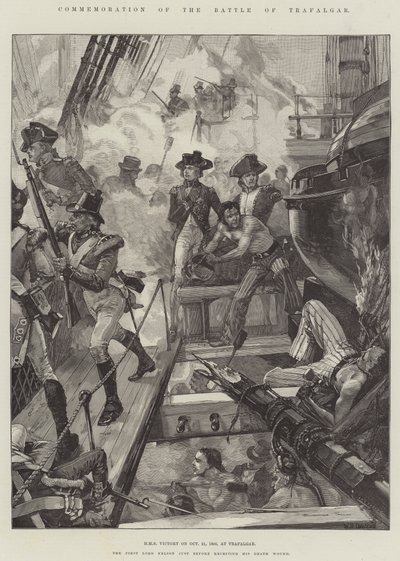 1805年10月21日在特拉法加纪念特拉法加战役，HMS胜利 作者 威廉·海沙姆·奥弗兰德