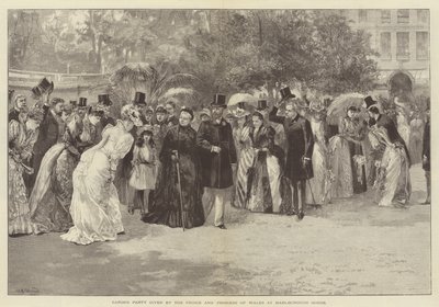 威尔士王子和公主在马尔堡庄园举办的花园派对 作者 William Heysham Overend