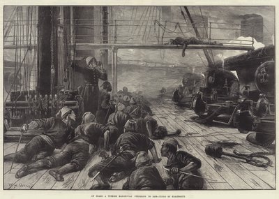 在土耳其战争中准备撞击，电力射击 作者 William Heysham Overend