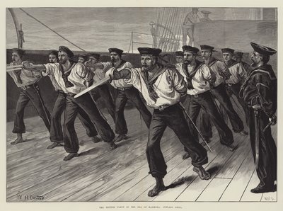 英国舰队在Marmora海，Cutlass钻 作者 William Heysham Overend
