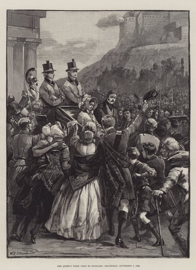 女王1842年9月3日首次访问苏格兰，爱丁堡 作者 威廉·海沙姆·奥弗兰德