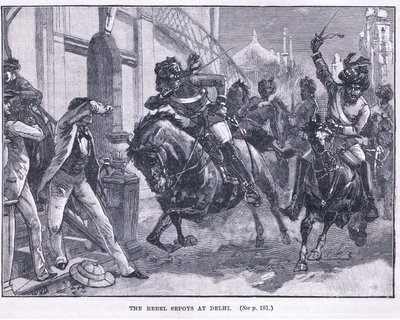 反叛者Sepoys在德里1857年 作者 William Heysham Overend
