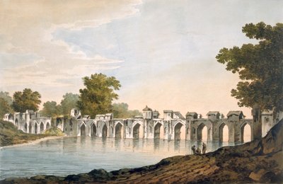 Ilionpoor河上的桥的景色》，出版社。1785-88. 作者 威廉·霍奇斯
