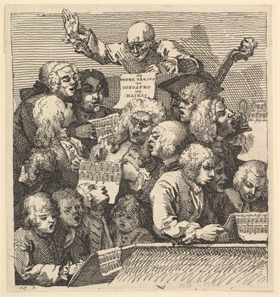 歌手合唱团，或The Oratorio，1732年12月。 作者 威廉·霍加斯