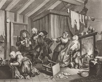 妓女的进步。表格5：死亡。 1732 作者 威廉·霍加斯