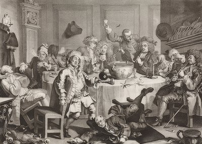 午夜现代对话。 1733 作者 威廉·霍加斯
