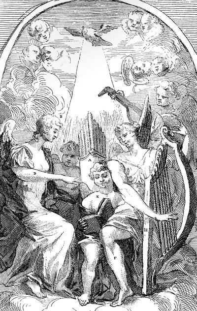 肯特（Kent）对圣坛克莱门特·丹尼斯教堂（St Clement Danes Church）祭坛上的讽刺作品，1725年 作者 威廉·霍加斯
