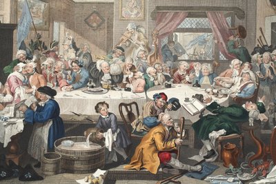 选举娱乐，来自&39;Hogarth Restored：The Whole Works of the famous William Hogarth，由Thomas Cook重新雕刻&39;，酒吧。 1812年（手工雕刻） 作者 威廉·霍加斯