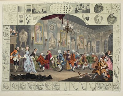 分析美女，第二版，来自&39;Hogarth Restored：The Whole Works of the famous William Hogarth，由Thomas Cook重新雕刻&39;，酒吧。 1812年（手工雕刻） 作者 威廉·霍加斯