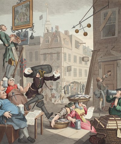 啤酒街，插图来自&39;Hogarth Restored：The Famous of the William William Hogarth，由Thomas Cook&39;重新雕刻，酒吧。 1812年（手工雕刻） 作者 威廉·霍加斯