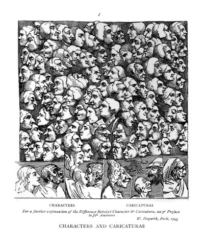 人物与漫画，1743年 作者 威廉·霍加斯