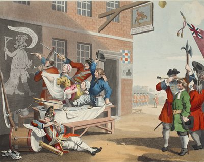 英格兰，插图来自&39;Hogarth Restored：The Famous of the William William Hogarth，由Thomas Cook&39;重新雕刻，酒吧。 1812年（手工雕刻） 作者 威廉·霍加斯
