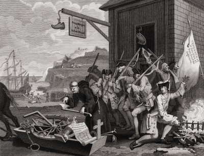 法国，由C. Armstrong镌刻，来自&39;The Works of Hogarth&39;，于1833年出版 作者 威廉·霍加斯