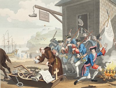 法国，插图来自&39;Hogarth Restored：The Famous of the William William Hogarth，由Thomas Cook&39;重新雕刻，酒吧。 1812年（手工雕刻） 作者 威廉·霍加斯