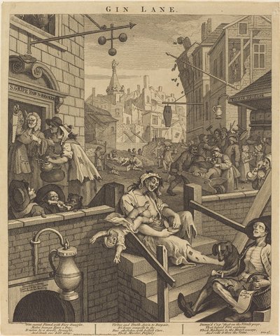 Gin Lane 作者 威廉·霍加斯
