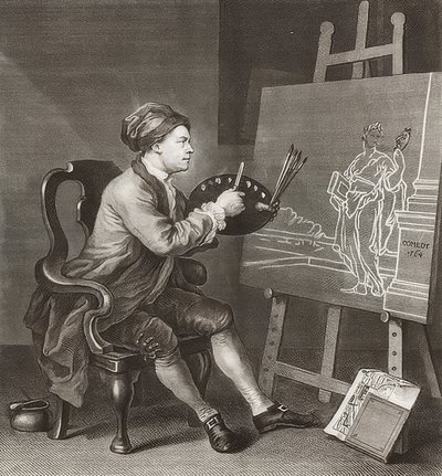 霍加斯（Hogarth）绘画漫画缪斯-霍加斯（Hogarth） 1764 作者 威廉·霍加斯