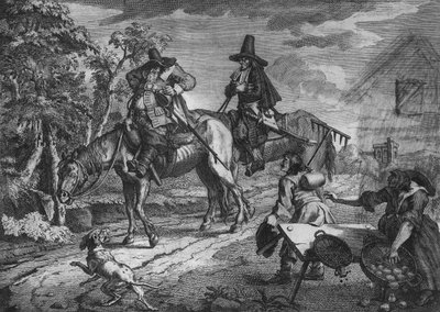 Hudibras Sallies Forth，Plate II，来自1726年塞缪尔巴特勒的“Hudibras” 作者 威廉·霍加斯