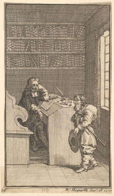Hudibras and Lawyer塞缪尔·巴特勒（Samuel Butlers）的十七幅小插图Hudibras，no ...，1721-26。 作者 威廉·霍加斯