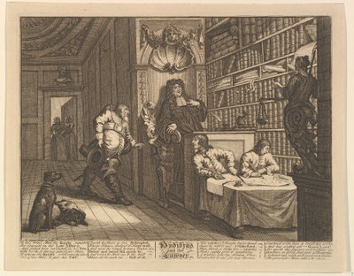 胡迪布拉斯和律师塞缪尔·巴特勒（Samuel Butlers）的十二幅大插图哈迪布拉斯，版...，1725-68。 作者 威廉·霍加斯