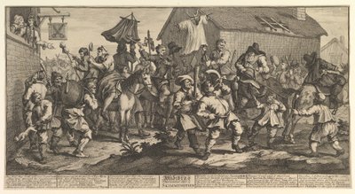 Hudibras和Skimmington为塞缪尔·巴特勒（Samuel Butlers H ... 作者 威廉·霍加斯