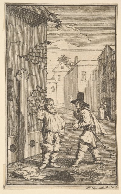 Hudubras和Ralpho争辩Samuel Butlers Hudibr ...的十七个小插图，1721-26。 作者 威廉·霍加斯
