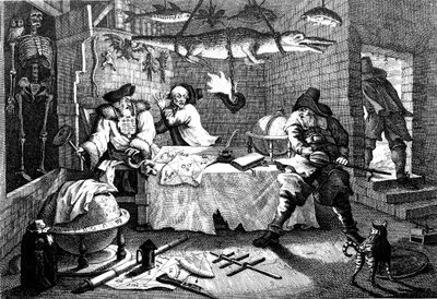塞缪尔·巴特勒（Samuel Butler）的诗《哈迪布拉斯》插图，1726年。 作者 威廉·霍加斯