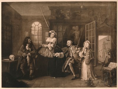 婚姻A-la-Mode：3.检查，c1743 作者 威廉·霍加斯