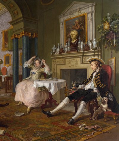 婚姻模式：II- Tete a Tete，c.1743（详情来自4395） 作者 威廉·霍加斯