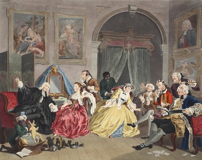 婚姻模式，板四，香水，来自&39;Hogarth Restored：The Whole Works of the famous William Hogarth，由Thomas Cook重新雕刻&39;，酒吧。 1812年（手工雕刻） 作者 威廉·霍加斯