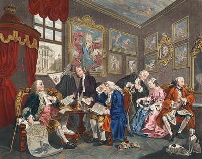 婚姻模式，板块I，婚姻结算，来自&39;Hogarth Restored：The Whole Works of the famous William Hogarth，由Thomas Cook重新雕刻&39;，酒吧。 1812年（手工制作的工程师 作者 威廉·霍加斯