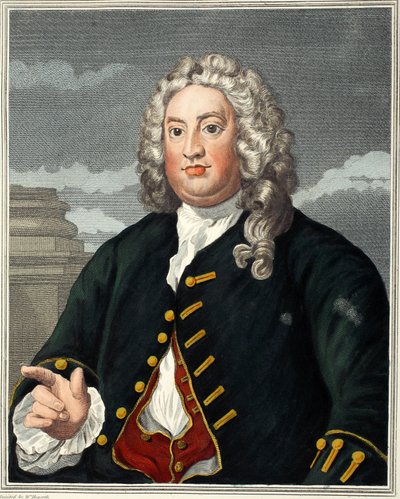Martin Folkes，来自&39;Hogarth Restored：The Whole Works of the famous William Hogarth，由Thomas Cook&39;重新雕刻，酒吧。 1812年（手工雕刻） 作者 威廉·霍加斯