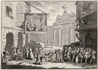 1833年出版的“The Works of Hogarth”中的Burlington Gate，Masquerades和Operas 作者 威廉·霍加斯