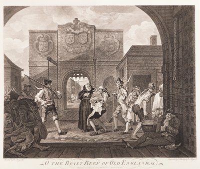 老英格兰的烤牛肉啊》，1749年 作者 威廉·霍加斯