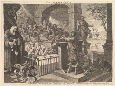 保罗·菲利克斯·伯勒斯克（Felix Burlesqued）之前，1751年5月。 作者 威廉·霍加斯