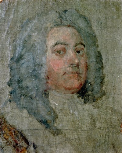 George Frederick Handel的肖像（1685-1759） 作者 威廉·霍加斯