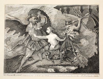 撒旦，罪与死，酒吧。 1792 作者 威廉·霍加斯